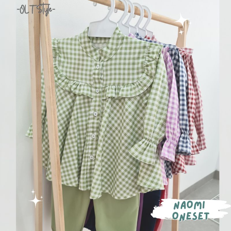 Ollet Oneset Naomi / setelan baju anak katun jepang / stelan anak perempuan