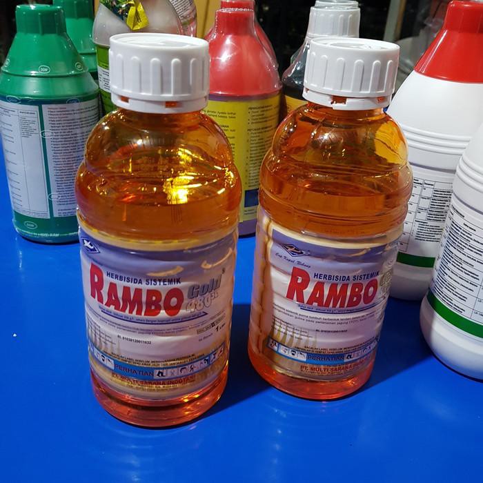 Jual HERBISIDA / RACUN / OBAT RUMPUT SISTEMIK DOSIS TINGGI RAMBO 1 ltr Berkualitas