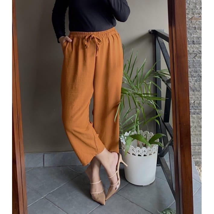 Baggy Pants Wanita Celana Panjang Ayodya Premium Bahan Crinckle