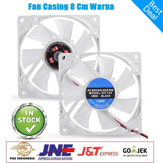 FAN CASING LED UKURAN 8CM - Kipas Pendingin