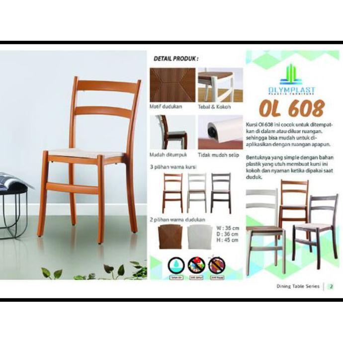 Sh318 Kursi Makan Kerja Sender Plastik Olymplast 608 Tokosentani