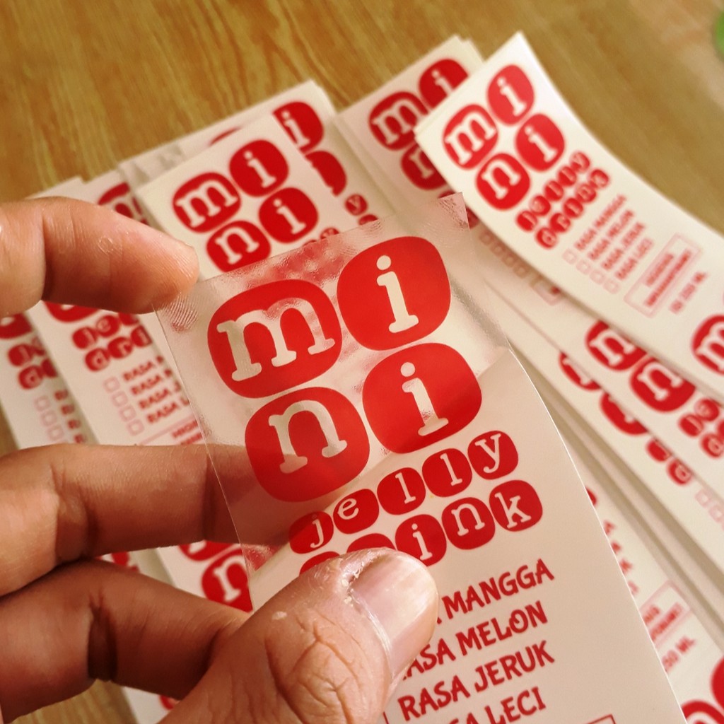 

Stiker Label Kemasan Makanan Minuman A3 TRANSPARAN Tanpa Minimum Order