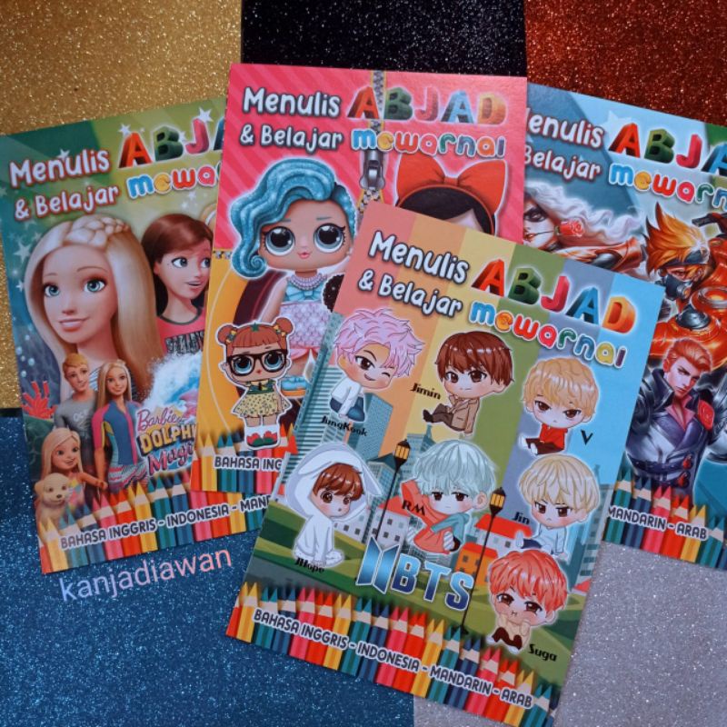 Buku Belajar TK PAUD Menulis Abjad Mewarnai