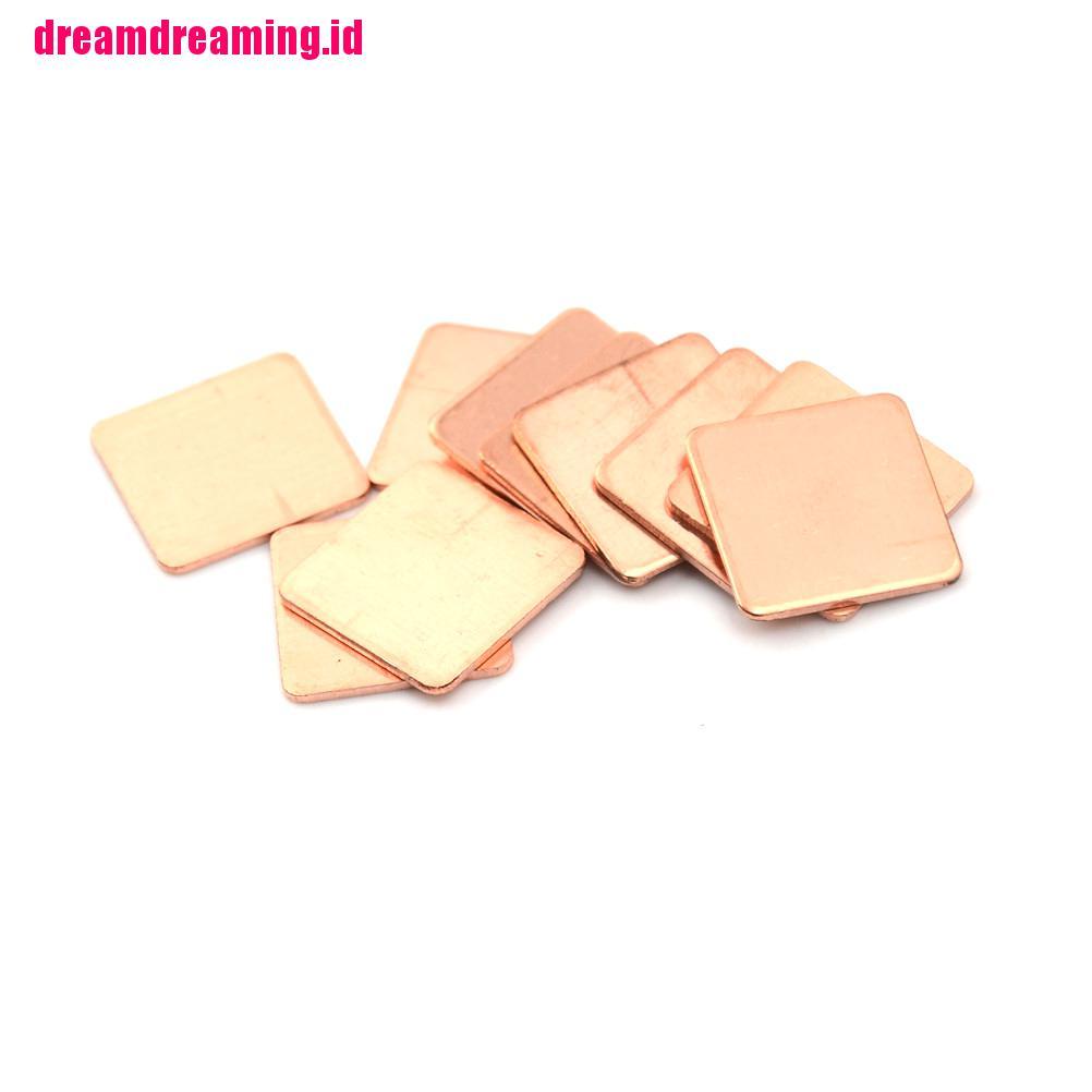 10pcs Lembaran Thermal Pad Bahan Tembaga