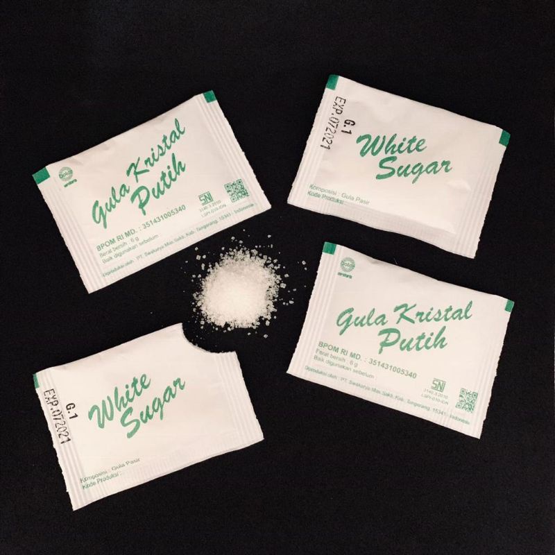 

Gula putih sachet 6 gr isi 125 pcs