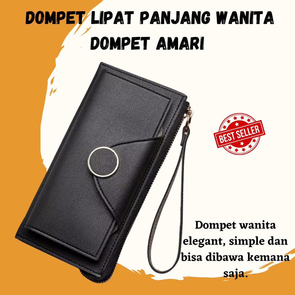 TERLARIS!!! Dompet Lipat Panjang Wanita Dompet AMARI (BISA COD)