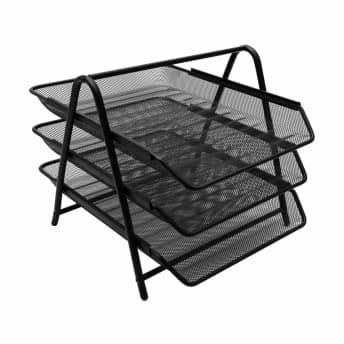 

(:(:(:(] Organizer Dokumen 3 Tingkat 29.5x35.5x26.7cm Hitam