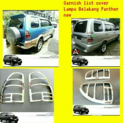 garnish list cover lampu belakang isuzu Panther New Chrome