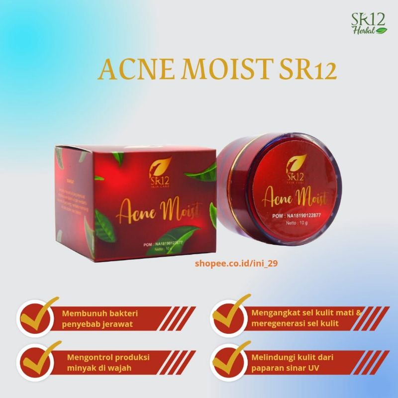 Acne Moist Cream SR12 Krim Jerawat Sedang dan Beruntus