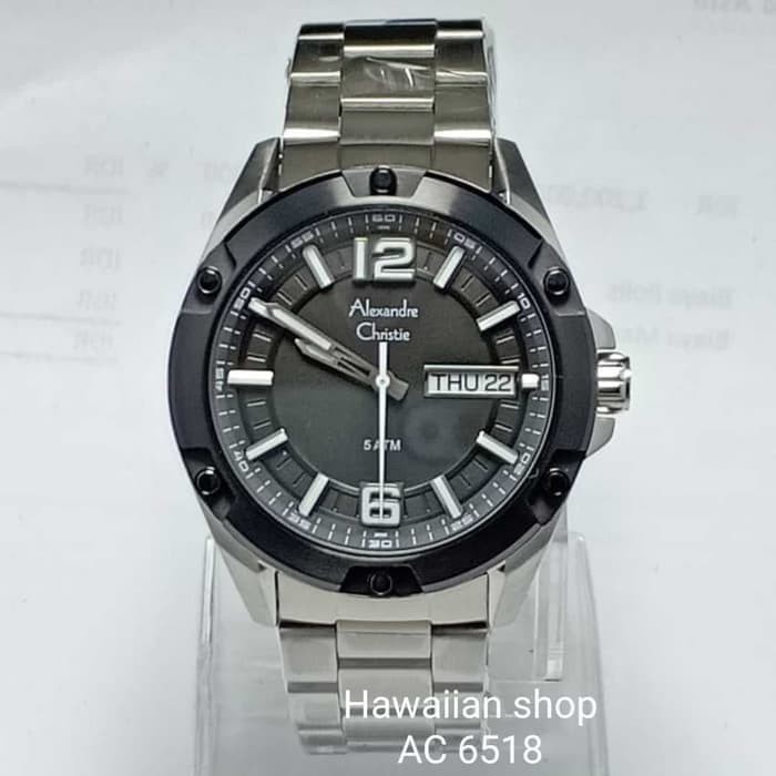 jam tangan pria merk Alexandre Christie AC 6518 M | HAWAII
