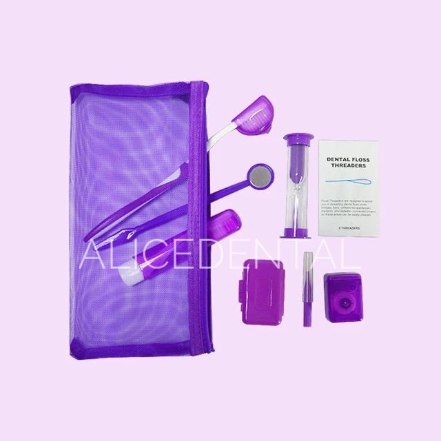 Orthodontic kit dental ortho kit cleaning set travel travelling jaring paket sikat gigi behel kawat gigi lengkap orthokit