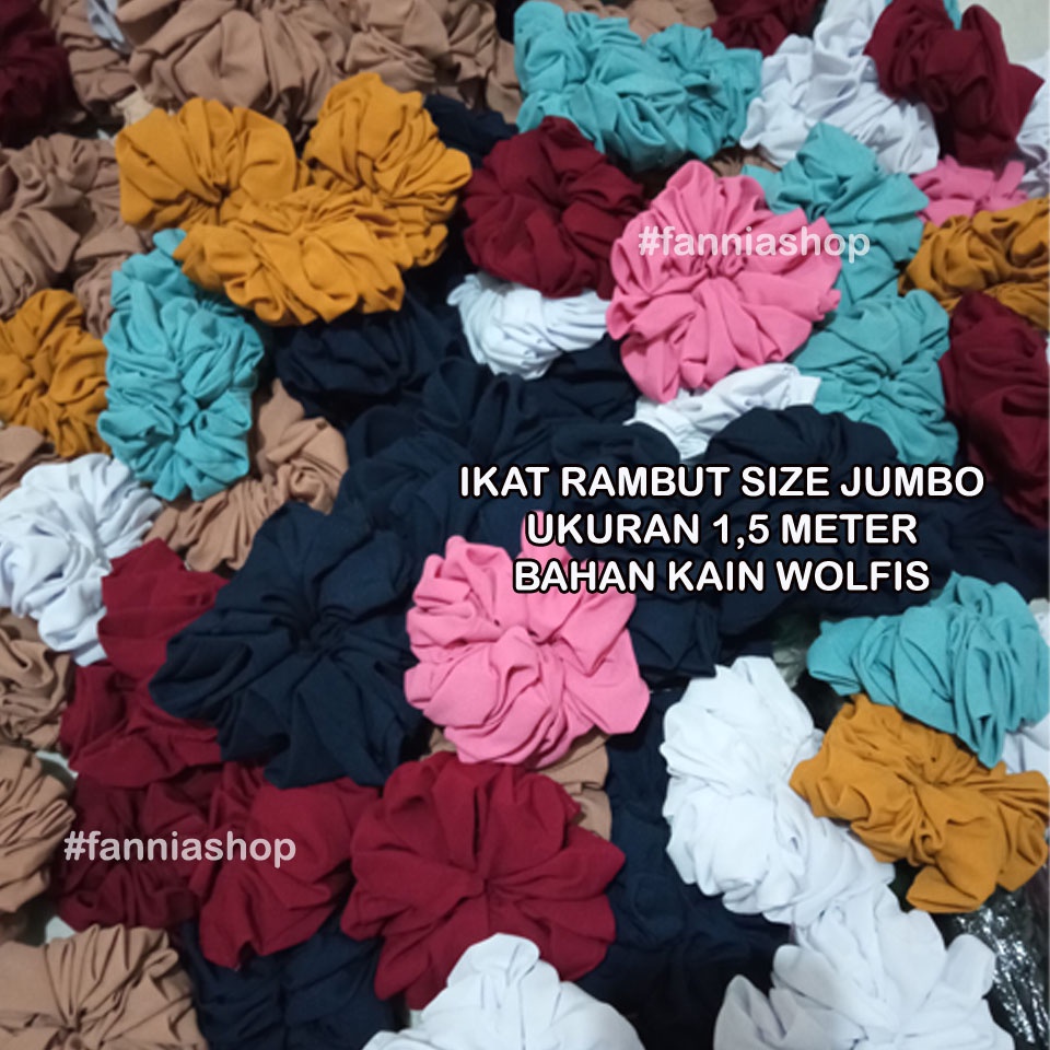 SCRUNCHIE IKAT RAMBUT JUMBO WOLFIS / CEPOL HIJAB