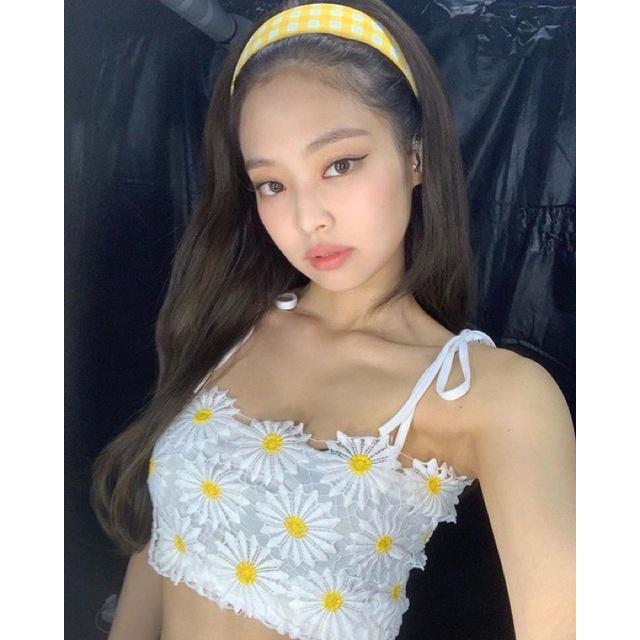 blairs - Jennie Sunflower Top tank top atasan crop top motif bunga daisy wanita cewek tanktop kamiso