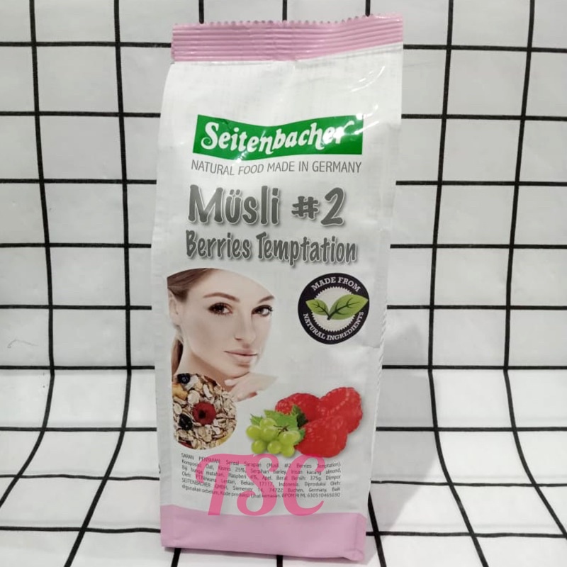 

Seitenbacher Muesli #2 Berries Temptation Natural Food Made in Germany / Oat / Sereal / Buah / Fruit
