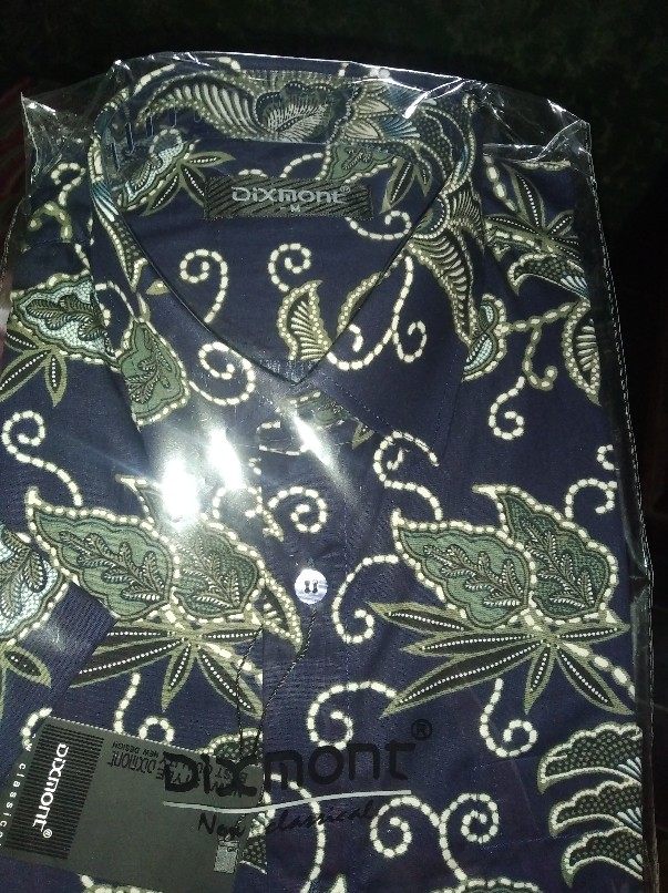 Kemeja Batik Pria Lengan Pendek Bs03 Katun Motif Modern Dixmont Semi Slimfit Premium