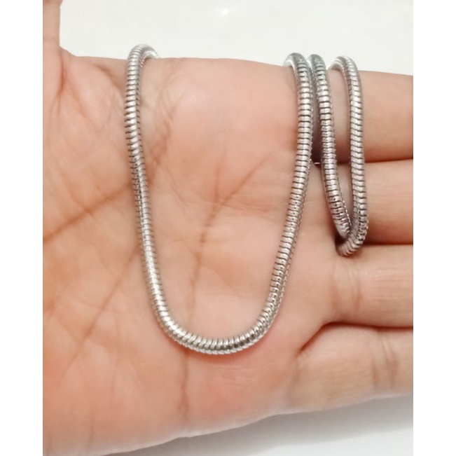 NJJ782. Kalung xuping wanita/pria lapis emas putih silver ukuran 45 cm