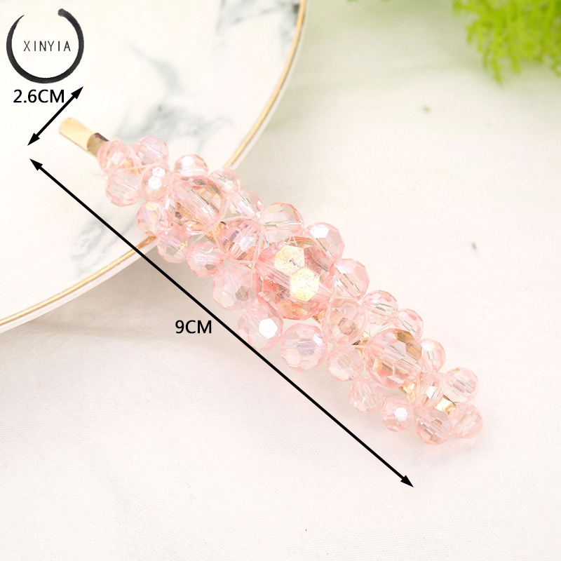 Jepit Rambut Hairclip Model Barrette Dengan Crystal Gaya Korea Wanita Hairpin