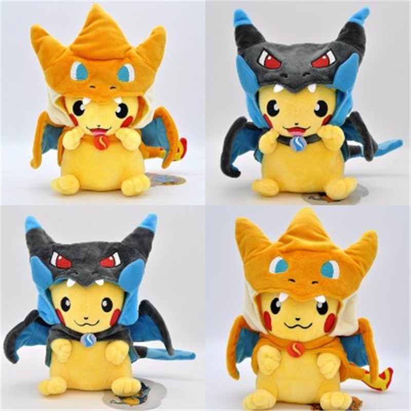 Mainan Boneka Plush Anime Pokemon Pikachu Charizard Hat Charizard Ukuran 22cm Untuk Hadiah Ulang Tahun Anak