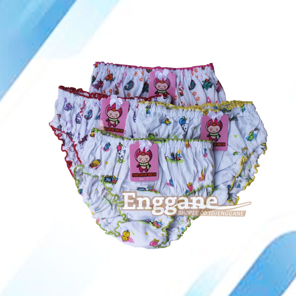 [ 6pc ] CD GOLDEN NICK Kriting ANAK RAMBUT PUTIH | Celana Dalam Anak Celana Dalam Bayi Cd Golden Nic