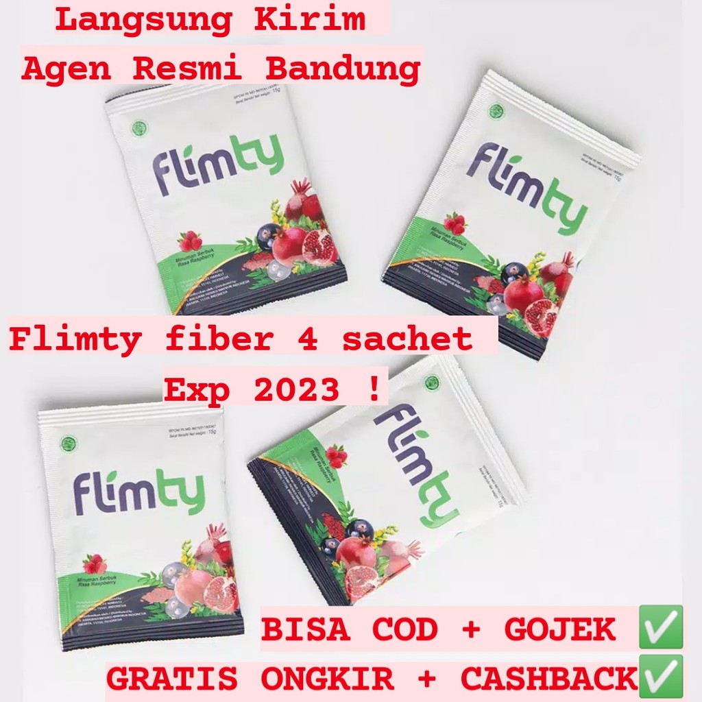 FLIMTY FIBER ISI 4 BPOM MINUMAN PELANGSING FLIMTY SLIMTY HALAL MUI DIET