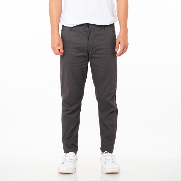 SANVANINA Celana Panjang Bahan Chino Slim Fit Hitam, Abu, Khaki, Cream, Navy, Army Green