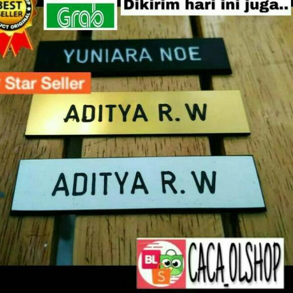 

Seller I6G Papan Nama Dada PDH PNS Siswa Akrilik/Name Tag Hitam Dove Gold Putih Peniti Paku Magnet 0