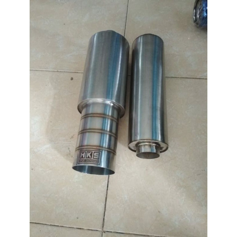 KNALPOT MOBIL HKS + RESONATOR SUARA BASS KERAS