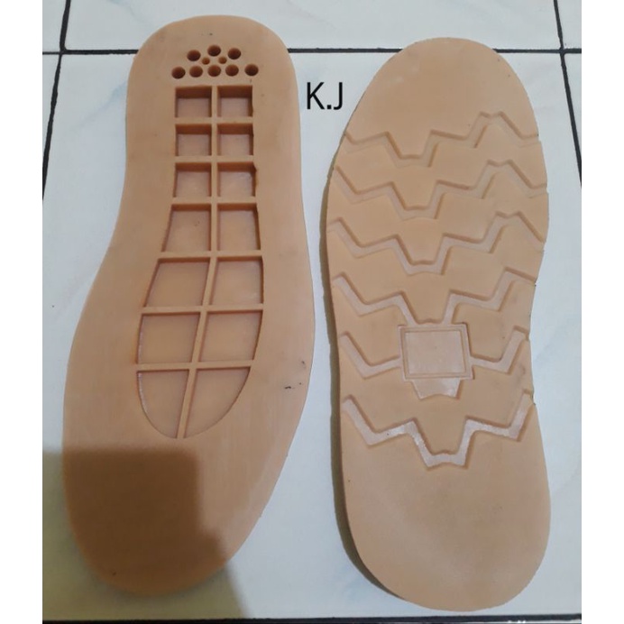 Outsole Karet_Sole Karet potong 032 warna hitam,putih crem dan pentil