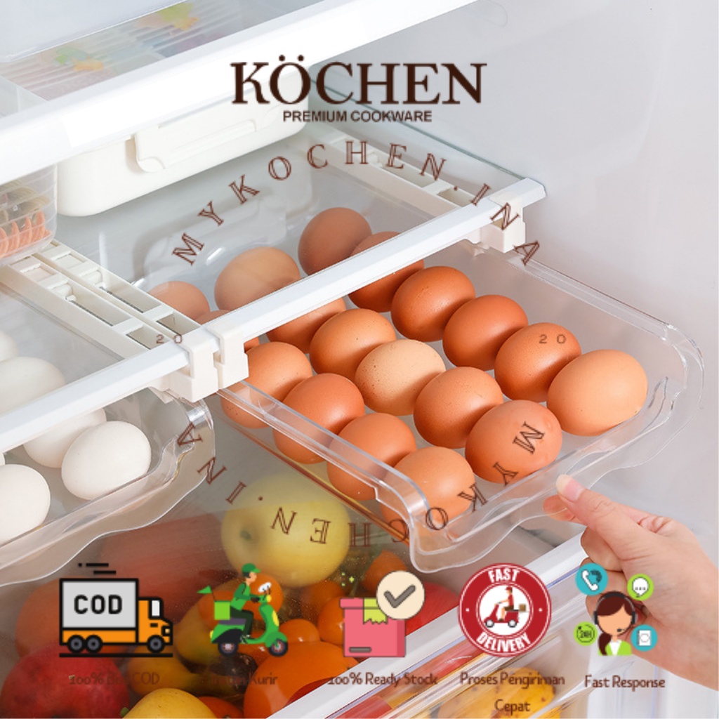 Egg Drawer Rak Laci Kulkas Cantolan Tempat Penyimpanan Telur Sliding Serbaguna Multifungsi Terlaris By Mykochen.ina