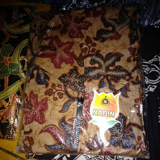 Batik Longvest Outer Wear Maxy Rompi Genes Sogan Anggur Jago Seragam Kantor Kerja Wanita Vintage