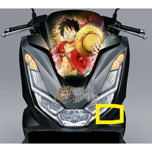 Stiker Visor Motor honda PCX150 - Sticker Winshield PCX 160  2020 2021 2022 2023 One Piece