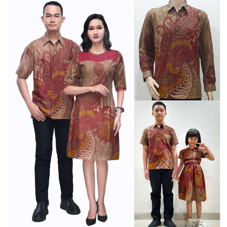 SARIMBIT DRESS ALISA BATIK SOLO COUPLE KELUARGA | ZAFIN BATIK SOLO