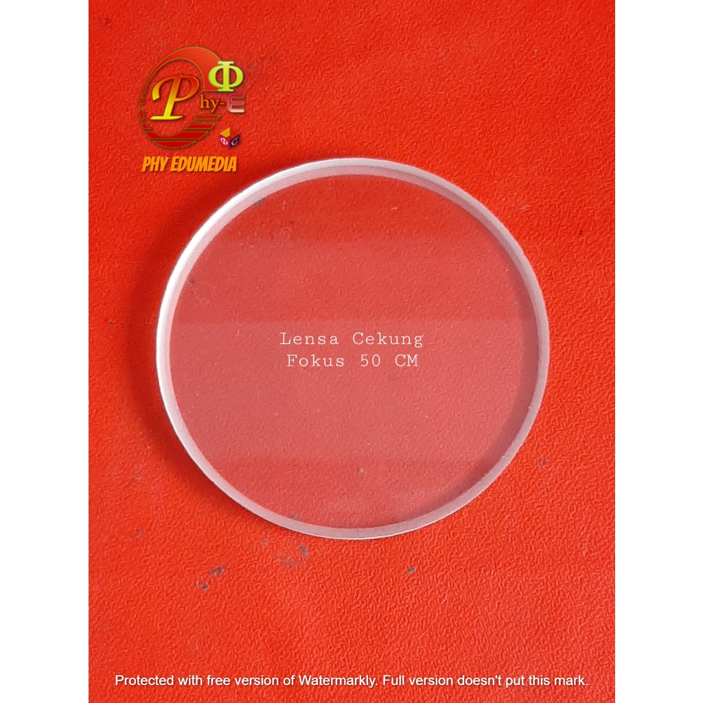 Lensa Cekung / Lens Double Concave / Double Cekung Lensa Fokus 50 CM Diameter 50 mm
