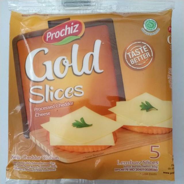 

Prochiz Gold Slices sachet isi 12 Lembar