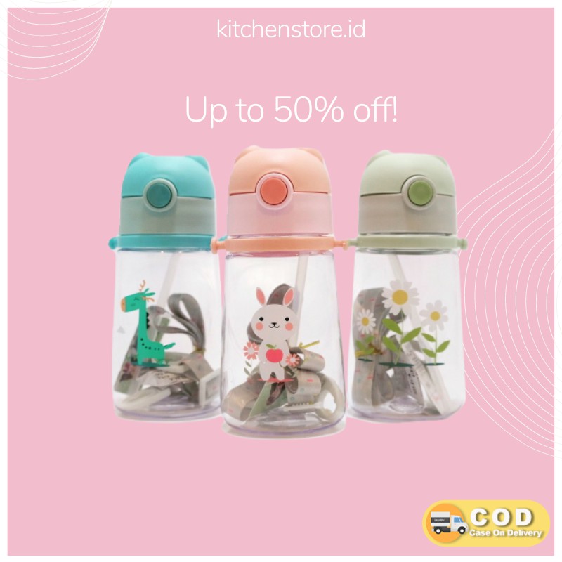 ❤️MURAH!!Botol Minum Bekal Anak Terlaris Dan Termurah Motif Lucu Bpa Free 450 Ml