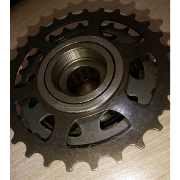 Gir Freewheel gear susun Sprocket 7speed Drat Ulir Merk Unicycle 7sp 14T-28T compatible Sepeda mtb federal seli folding bike lipat