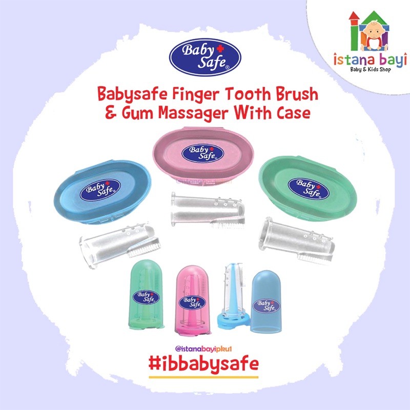 Baby Safe Toothbrush With Rack TB002 /Sikat gigi dan lidah bayi