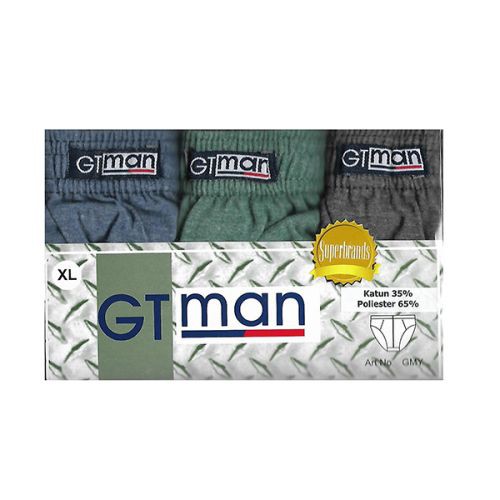 1 Box 3 Pcs CD GT Man GMY - Celana Dalam Pria Dewasa - Mix Warna