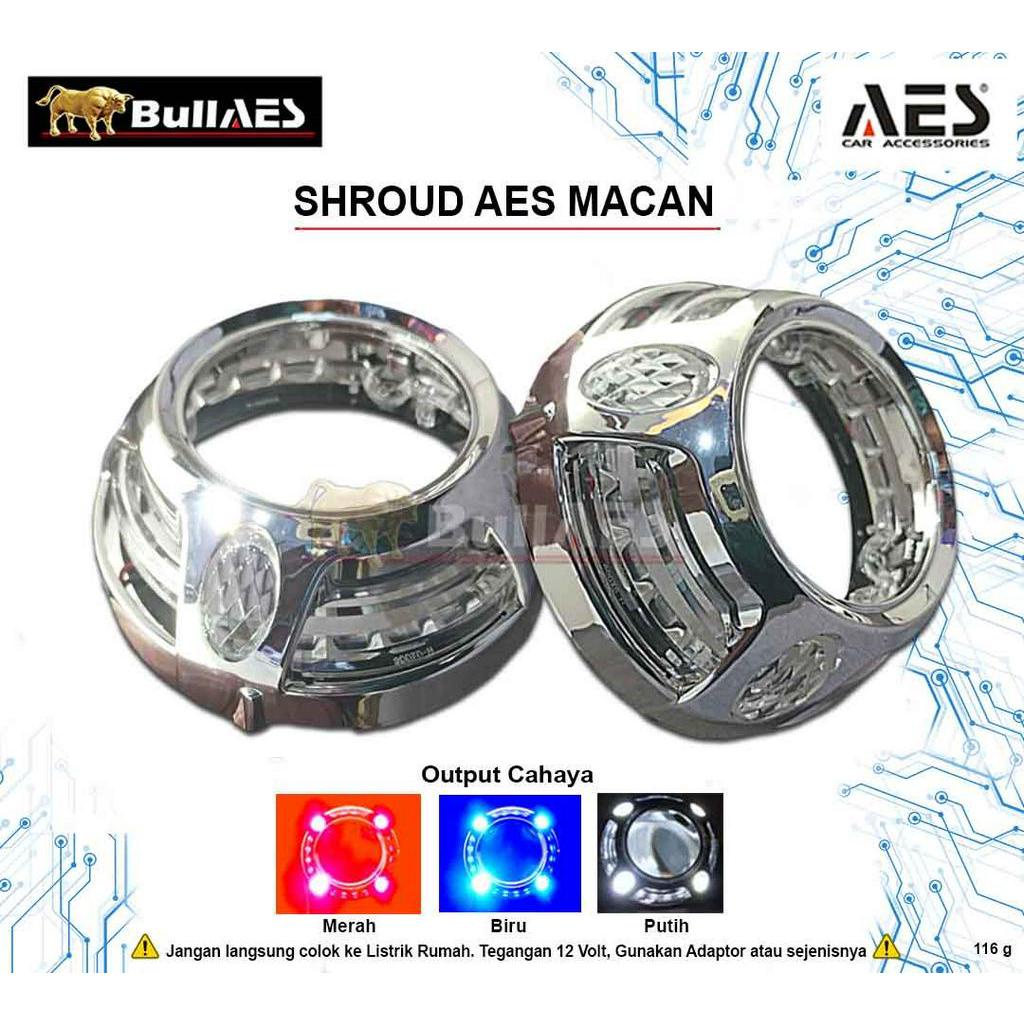 Shroud Projector AES OEM Look Tipe MACAN l SHROUD MACAN 3 Inchi