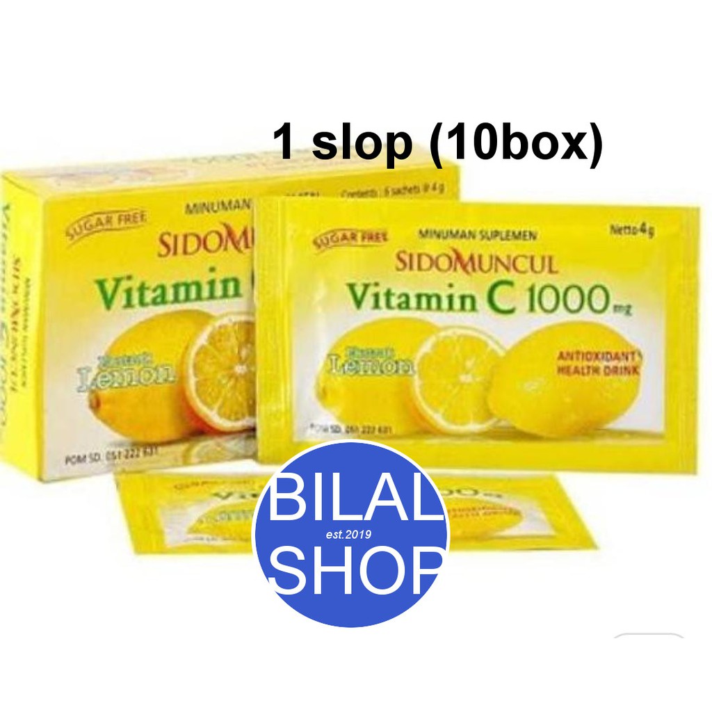 Isi 10 Box Sidomuncul Vitamin C 1000mg 1 Slop Sidomuncul Vitamin C 1000mg Vitamin C Plus Shopee Indonesia