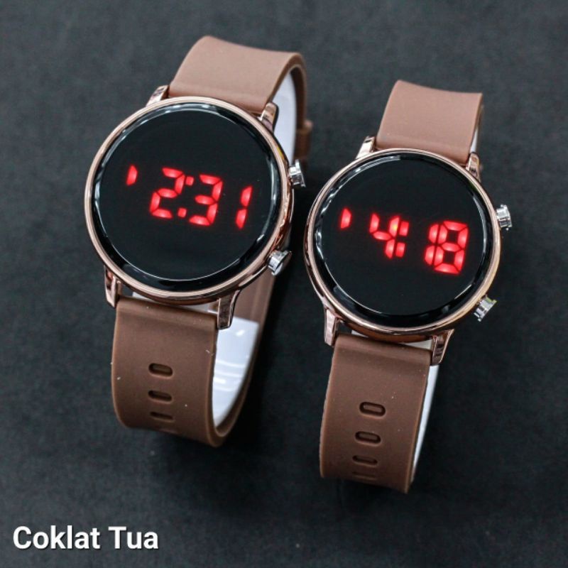 JAM TANGAN WANITA LED DIGITAL WATCH JSS 3415 SERIES TOP QUALITY RUBBER WARNA BULAT TERMURAH