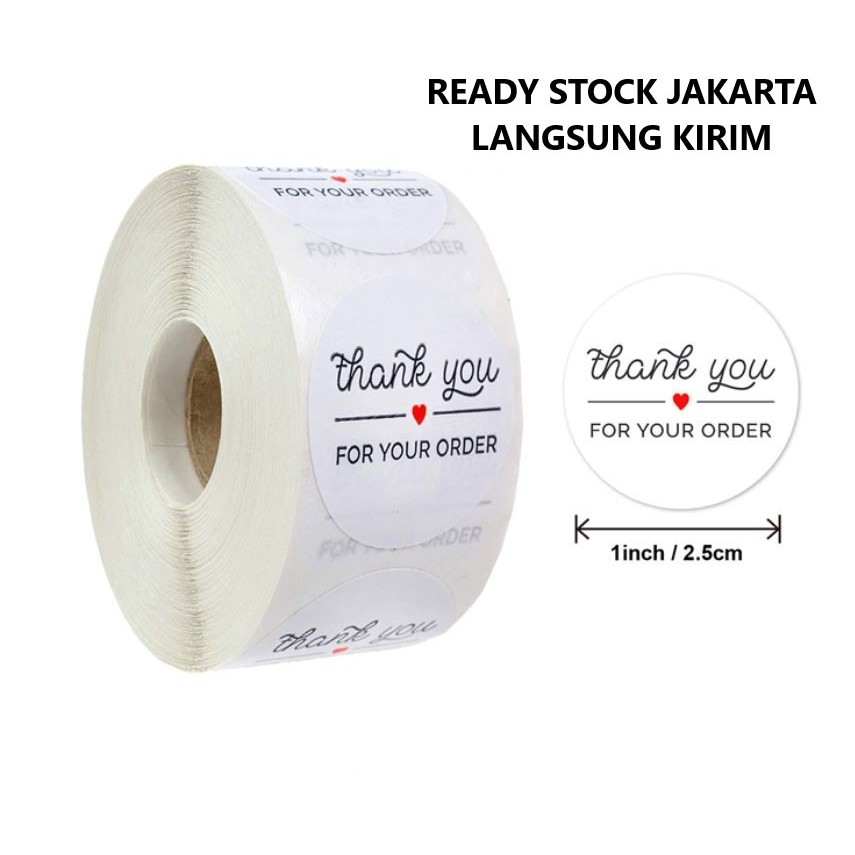 

100pcs / 50pcs Sticker Segel Label Thank You For Your Order / Stiker Handmade With Love