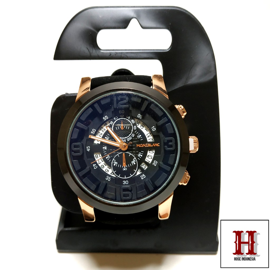 Jam Tangan Pria Analog Mont Blanc Water Resistant Dengan Tanggal