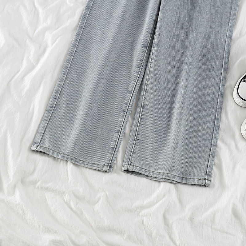 Jeans/Straight Loose Celana Jeans/Korean High Waist Kasual Panjang Jeans Wanita