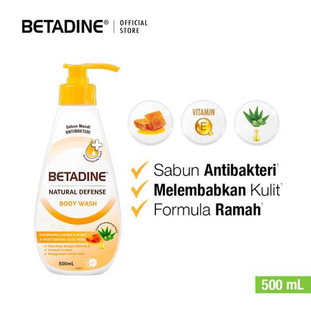 Betadine body wash bottle 500 ml