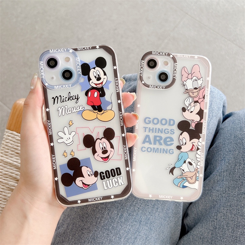 Soft Case Silikon Transparan Motif Donald Duck Untuk Iphone 13 12 11 Pro X XS Max XR 7 8 Plus SE