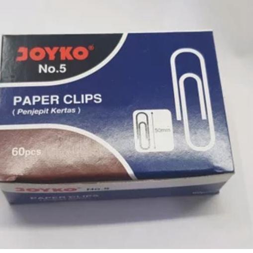 

Terbaik 10 pcs Paper Clip No 5 Joyko / Triagonal Clip Kertas .,