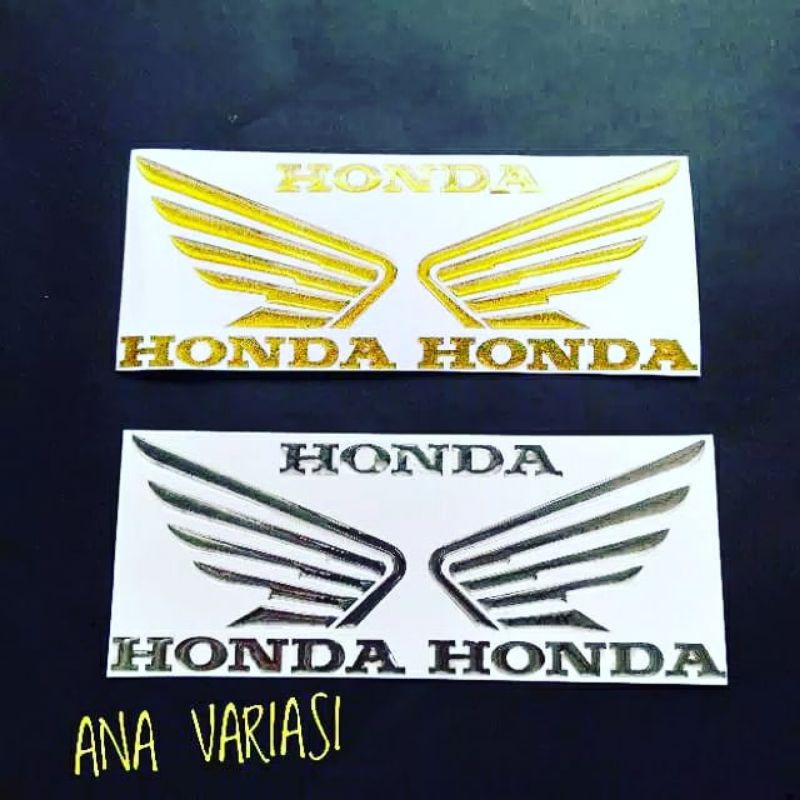 stiker motor timbul emblem sayap Honda, emblem sayap honda