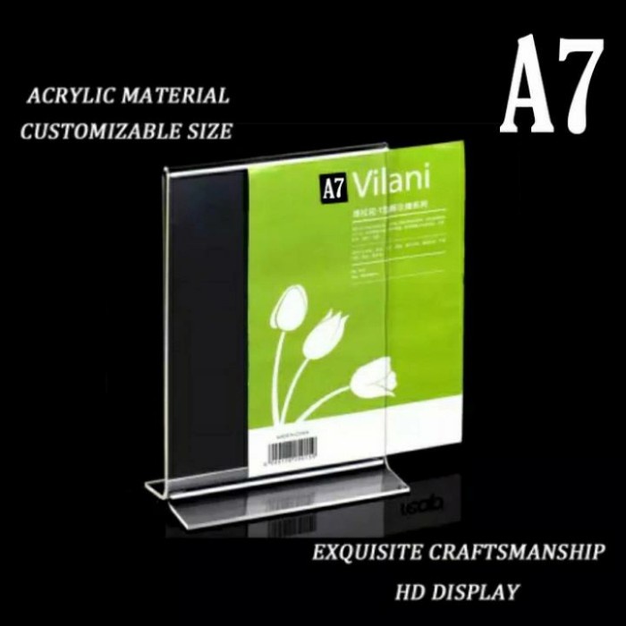 

tempat brosur A7 tent holder / tent card akrilik type T