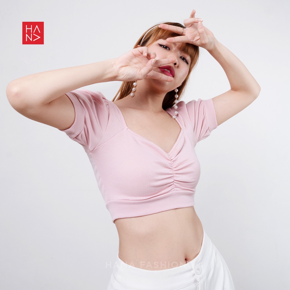 HanaFashion JKT - Fiore Crop T-shirt Wanita / Crop Top - TS211